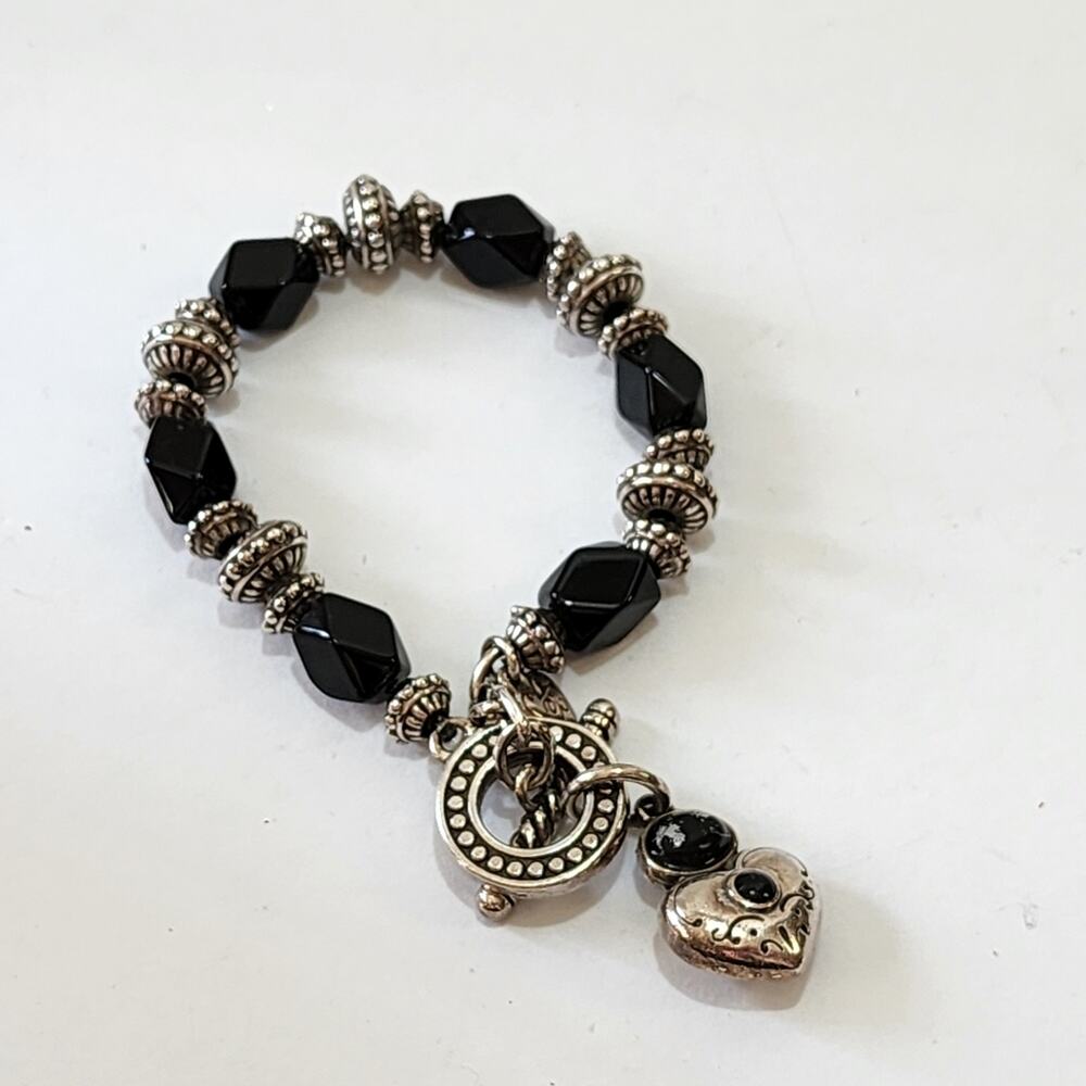 Brighton Black Jeweled Toggle‎ Bracelet